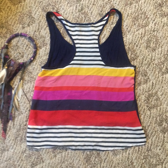 🌸Vintage Havana Navy Striped Shear Racerback Tank - Picture 5 of 7